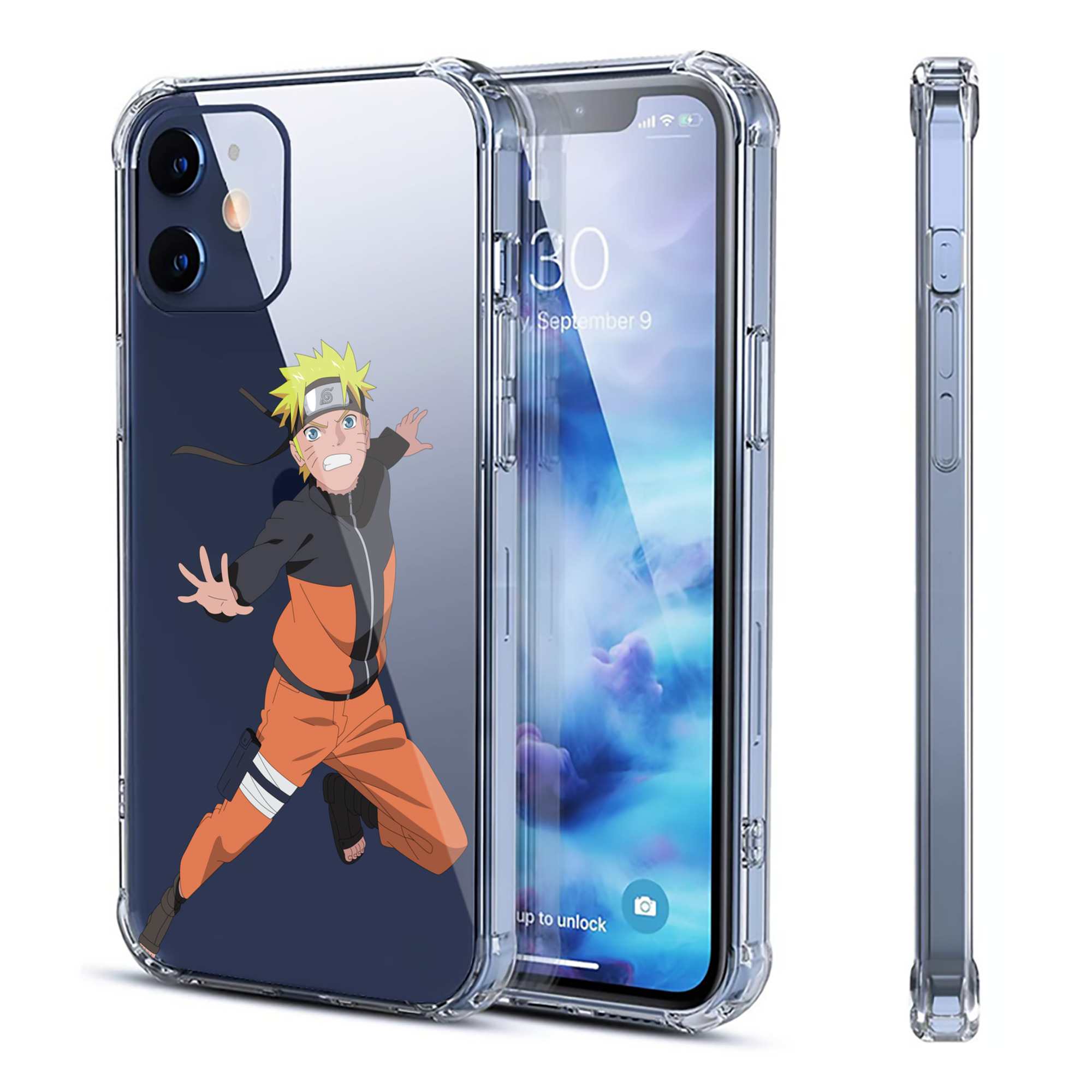 （画像用） NARUTO -ナルト- うずまき ナルト Uzumaki Naruto 【iPhone 12シリーズ対応】透明スマホケース（クリアソフトケース）